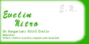 evelin mitro business card